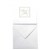 COLOURFUL DAYS THANKYOU CARD AND ENVELOPES 250GSM 125 X 125MM SQUARE WHITE WITH SQUARED FOILED GOLD BORDER PACK 10