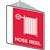TRAFALGAR FIRE HOSE REEL SIGN DOUBLE SIDED 225 X 225MM