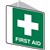 TRAFALGAR FIRST AID SIGN DOUBLE SIDED 225 X 225MM