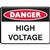 BRADY DANGER SIGN HIGH VOLTAGE 450 X 300MM POLYPROPYLENE