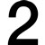 APLI SELF ADHESIVE NUMBER 2 BLACKWHITE