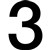 APLI SELF ADHESIVE NUMBER 3 BLACKWHITE