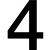APLI SELF ADHESIVE NUMBER 4 BLACKWHITE