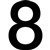 APLI SELF ADHESIVE NUMBER 8 BLACKWHITE