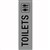 APLI SELF ADHESIVE SIGN TOILETS 50 X 202MM GREYBLACK