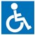 APLI SELF ADHESIVE SIGN DISABLED 114MM BLUEWHITE