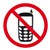 APLI SELF ADHESIVE SIGN NO MOBILE PHONE 114MM BLACKRED