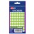 AVERY 932282 MULTIPURPOSE STICKERS CIRCLE 12MM FLURO GREEN PACK 216