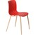 DAL ACTI CHAIR 4LEG WOODGRAIN POWDERCOAT RED POLYPROP SHELL