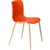 DAL ACTI CHAIR 4LEG WOODGRAIN POWDERCOAT ORANGE POLYPROP SHELL