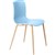DAL ACTI CHAIR 4LEG WOODGRAIN POWDERCOAT PALE BLUE POLYPROP SHELL