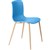 DAL ACTI CHAIR 4LEG WOODGRAIN POWDERCOAT OCEAN BLUE POLYPROP SHELL