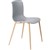DAL ACTI CHAIR 4LEG WOODGRAIN POWDERCOAT LIGHT GREY POLYPROP SHELL