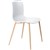 DAL ACTI CHAIR 4LEG WOODGRAIN POWDERCOAT WHITE POLYPROP SHELL