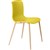 DAL ACTI CHAIR 4LEG WOODGRAIN POWDERCOAT YELLOW POLYPROP SHELL