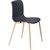 DAL ACTI CHAIR 4LEG WOODGRAIN POWDERCOAT CHARCOAL POLYPROP SHELL