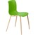 DAL ACTI CHAIR 4LEG WOODGRAIN POWDERCOAT GREEN POLYPROP SHELL