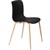 DAL ACTI CHAIR 4LEG WOODGRAIN POWDERCOAT BLACK POLYPROP SHELL