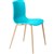 DAL ACTI CHAIR 4LEG WOODGRAIN POWDERCOAT TEAL POLYPROP SHELL