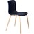 DAL ACTI CHAIR 4LEG WOODGRAIN POWDERCOAT NAVY BLUE POLYPROP SHELL