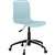 DAL ACTI CHAIR 5WAY SWIVEL ALUMINIUMBLACK BASE ON CASTORS PALE BLUE POLYPROP SHELL