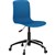 DAL ACTI CHAIR 5WAY SWIVEL ALUMINIUMBLACK BASE ON CASTORS OCEAN BLUE POLYPROP SHELL