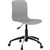 DAL ACTI CHAIR 5WAY SWIVEL ALUMINIUMBLACK BASE ON CASTORS LIGHT GREY POLYPROP SHELL