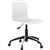 DAL ACTI CHAIR 5WAY SWIVEL ALUMINIUMBLACK BASE ON CASTORS WHITE POLYPROP SHELL