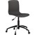 DAL ACTI CHAIR 5WAY SWIVEL ALUMINIUMBLACK BASE ON CASTORS CHARCOAL POLYPROP SHELL