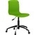 DAL ACTI CHAIR 5WAY SWIVEL ALUMINIUMBLACK BASE ON CASTORS GREEN POLYPROP SHELL