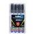 ARTLINE 90 PERMANENT MARKER CHISEL 25MM BLACK HARD CASE PACK 4