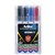ARTLINE 90 PERMANENT MARKER CHISEL 25MM ASSORTED HARD CASE PACK 4