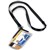 DURABLE DELUXE DUO CARD HOLDER WITH NECKLACE CHARCOAL