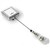 DURABLE RETRACTABLE ID CARD HOLDER REEL CHROME QUODRO SILVER