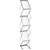 ESSELTE BROCHURE HOLDER COLLAPSIBLE FLOOR STAND 6 TIER A4 CLEARALUMINIUM