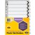MARBIG INDEX DIVIDER REINFORCED 110 TAB A4 BLACKWHITE