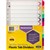 MARBIG INDEX DIVIDER REINFORCED MANILLA JANDEC TAB A4 FLUORO ASSORTED