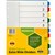 MARBIG EXTRA WIDE DIVIDER PP 10TAB A4 ASSORTED