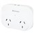VERBATIM DOUBLE POWER ADAPTER SURGE PROTECTED DUAL PORT USBA 24A WHITE