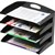 MARBIG DESKTOP ORGANISERS METAL 4 TIER BLACK