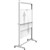 QUARTET MOTION DUAL TRACK MAGNETIC MOBILE WHITEBOARD ALUMINIUM FRAME 1727 X 1000MM WHITE