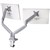 KENSINGTON ONE TOUCH ADJUSTABLE DUAL MONITOR ARM SILVER