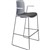 DAL ACTI BAR STOOL SLED BASE HIGH 760MM ARMS LIGHT GREY ARMPADS AND BLACK POWDERCOAT FRAME LIGHT GREY POLYPROP SHELL