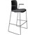DAL ACTI BAR STOOL SLED BASE HIGH 760MM ARMS BLACK ARMPADS AND BLACK POWDERCOAT FRAME BLACK POLYPROP SHELL