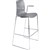 DAL ACTI BAR STOOL SLED BASE HIGH 760MM ARMS LIGHT GREY ARMPADS AND CHROME FRAME LIGHT GREY POLYPROP SHELL