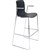 DAL ACTI BAR STOOL SLED BASE HIGH 760MM ARMS LIGHT GREY ARMPADS AND CHROME FRAME CHARCOAL POLYPROP SHELL