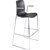 DAL ACTI BAR STOOL SLED BASE HIGH 760MM ARMS LIGHT GREY ARMPADS AND CHROME FRAME BLACK POLYPROP SHELL