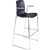 DAL ACTI BAR STOOL SLED BASE HIGH 760MM ARMS LIGHT GREY ARMPADS AND CHROME FRAME NAVY BLUE POLYPROP SHELL