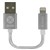 MOKI SYNCHARGE BRAIDED CABLE USBA TO LIGHTNING 100MM SILVER