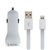 MOKI CAR CHARGER AND SYNCHARGE CABLE USBA TO LIGHTNING 900MM WHITE